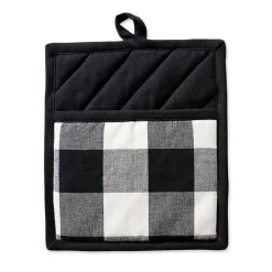 Kirklands Home Black Buffalo Check 3-pc. Potholder & Towel Set