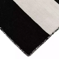Kirklands Home Black Cabana Stripe Indoor/Outdoor Area Rug, 8x11 Discount