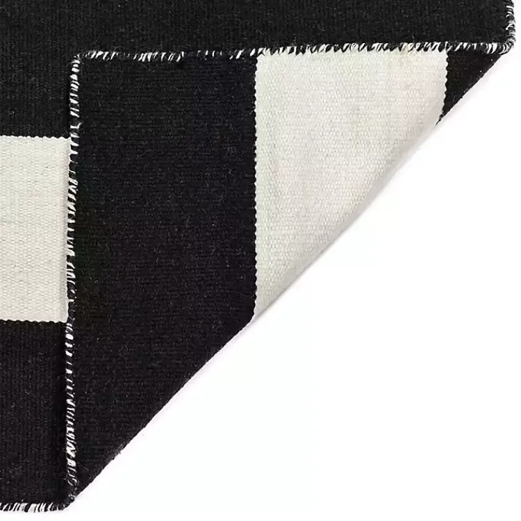 Kirklands Home Black Cabana Stripe Indoor/Outdoor Runner, 2x8 Hot
