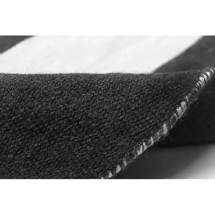 Kirklands Home Black Cabana Stripe Indoor/Outdoor Runner, 2x8 Hot