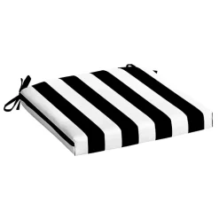 Kirklands Home Cabana Stripe Outdoor Seat Cushion Black Sale