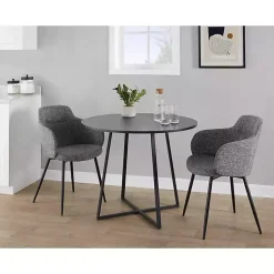 Kirklands Home Canary Cosmo Round Dining Table Black Best