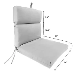 Kirklands Home Canvas French Edge Outdoor Chair Cushion Black