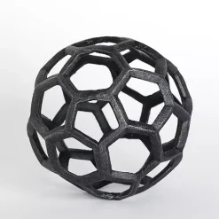 Statues & Figurines>Kirklands Home Cast Iron Hexagon Sphere, 6 in. Black