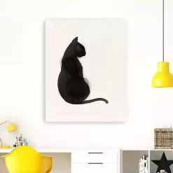 Kirklands Home Black Cat Canvas Art Print Outlet