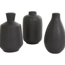 Vases>Kirklands Home Ceramic Contemporary Vases, Set of 3 Black