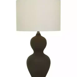 Kirklands Home Black Ceramic Hourglass Simple Large Table Lamp White Online