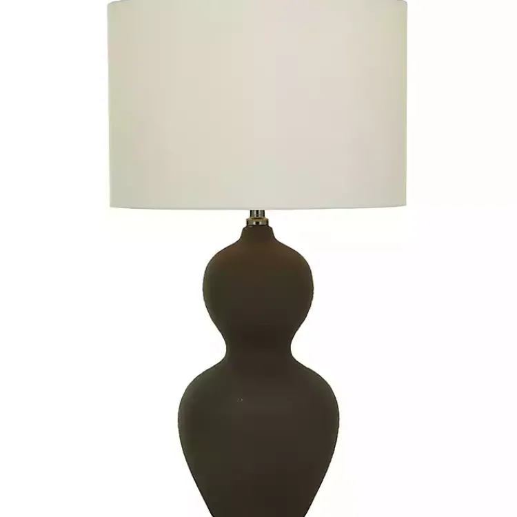 Kirklands Home Black Ceramic Hourglass Simple Large Table Lamp White Online