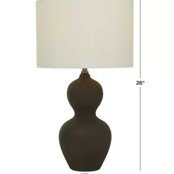 Kirklands Home Black Ceramic Hourglass Simple Large Table Lamp White Online
