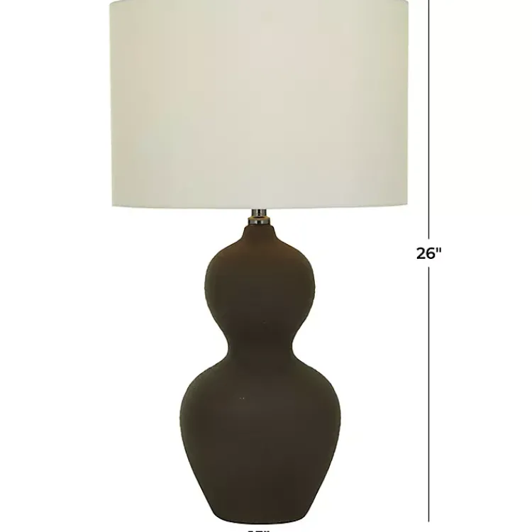 Kirklands Home Black Ceramic Hourglass Simple Large Table Lamp White Online