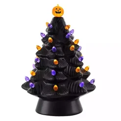 Halloween>Kirklands Home Ceramic LED Halloween Tree Black