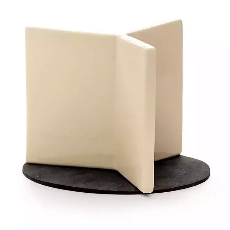 Kirklands Home Ceramic Oversized Crock with Divider Black Clearance
