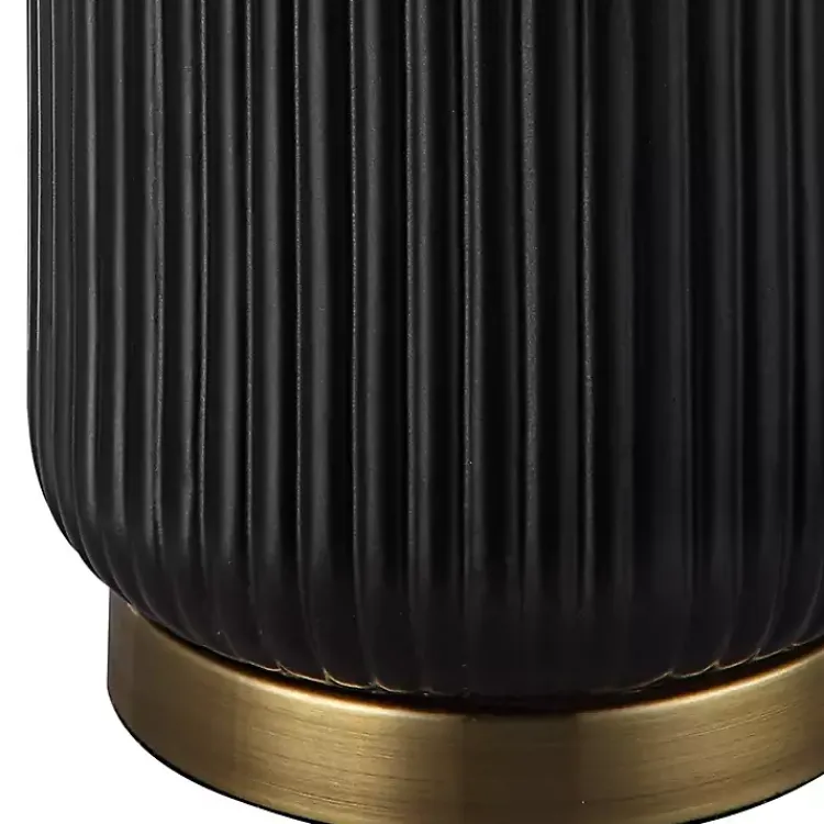 Kirklands Home Black Ceramic Ribbed Table Lamp White Best