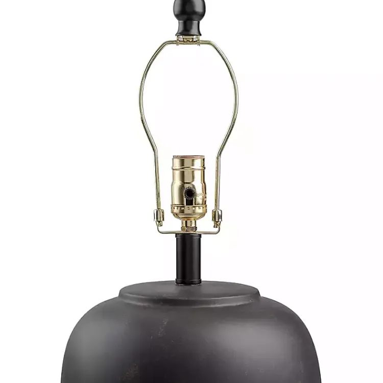 Kirklands Home Black Ceramic Round Table Lamp White Outlet