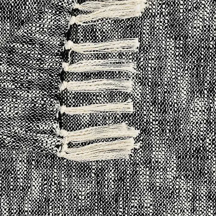 Blankets & Throws>Kirklands Home Black Chambray Fringe Throw