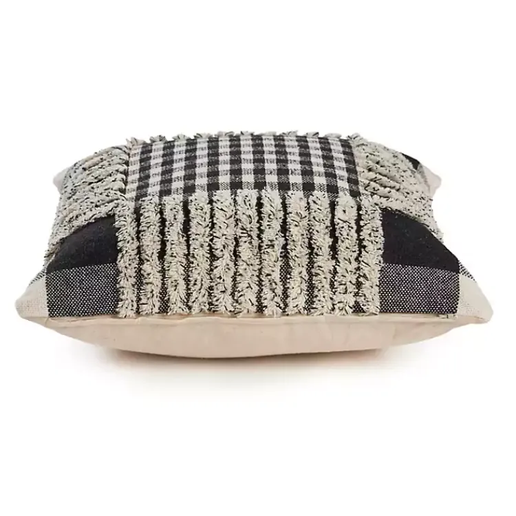 Pillows>Kirklands Home Black Check Textured Pillow