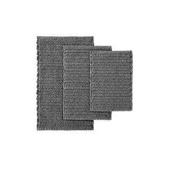 Kirklands Home Chenille Chain Stitched Bath Mat, 40 in. Black Discount