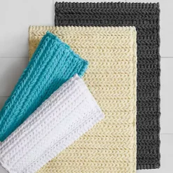 Kirklands Home Chenille Chain Stitched Bath Mat, 40 in. Black Discount