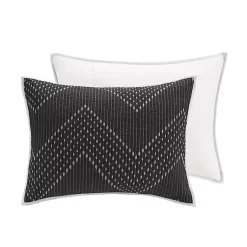 Kirklands Home Chevron Full/Queen 3-pc. Coverlet Set Black New