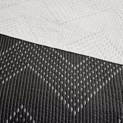 Kirklands Home Chevron Full/Queen 3-pc. Coverlet Set Black New