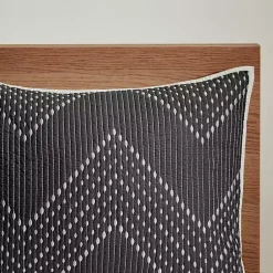 Kirklands Home Chevron Full/Queen 3-pc. Coverlet Set Black New