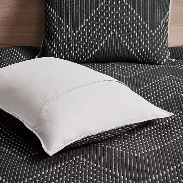 Kirklands Home Chevron Full/Queen 3-pc. Coverlet Set Black New