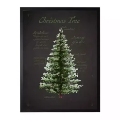 Christmas Art & Wall Decor>Kirklands Home Black Christmas Tree Definition Framed Art Print