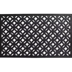 Kirklands Home Circles Rubber Doormat Black Clearance