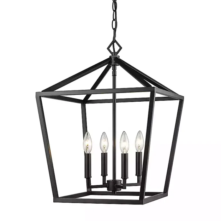 Kirklands Home Classic Farmhouse Square Pendant Light Black Sale