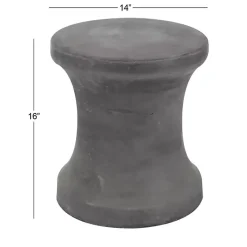 Kirklands Home Clay Hourglass Accent Table Black Hot
