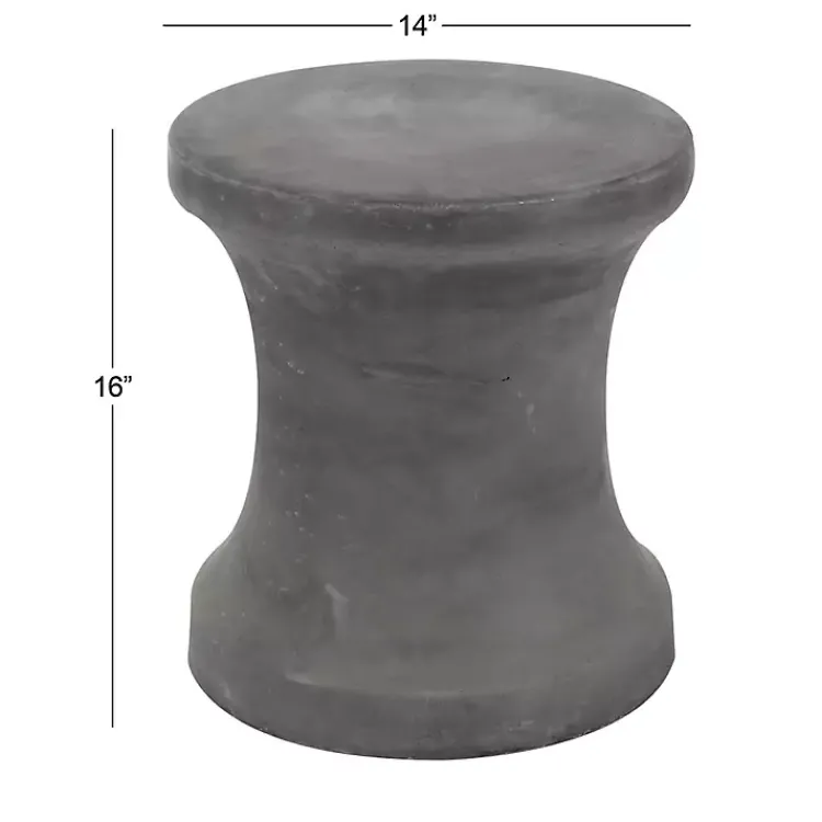 Kirklands Home Clay Hourglass Accent Table Black Hot