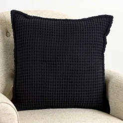 Pillows>Kirklands Home Cozy Waffle Pillow Black