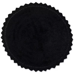 Kirklands Home Crochet Round Bath Mat Black Outlet