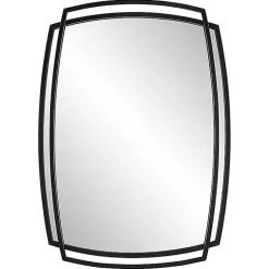 Kirklands Home Black Curved Overlapping Wall Mirror Discount