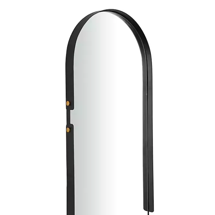Kirklands Home Black Cut Metal Gold Accents Oblong Wall Mirror Discount