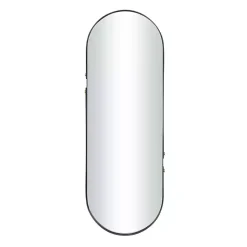 Kirklands Home Black Cut Metal Gold Accents Oblong Wall Mirror Discount
