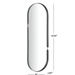Kirklands Home Black Cut Metal Gold Accents Oblong Wall Mirror Discount