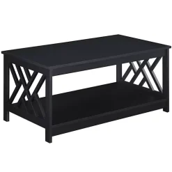 Kirklands Home Cut-Out Sides Coffee Table Black Online
