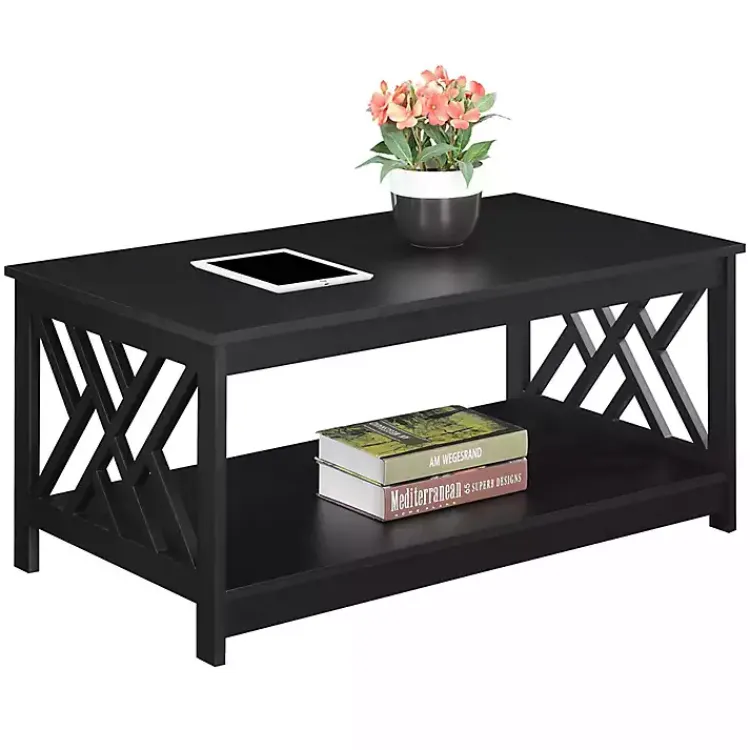 Kirklands Home Cut-Out Sides Coffee Table Black Online