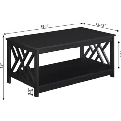 Kirklands Home Cut-Out Sides Coffee Table Black Online