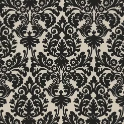 Kirklands Home Black Damask Tufted Outdoor Settee Cushion New