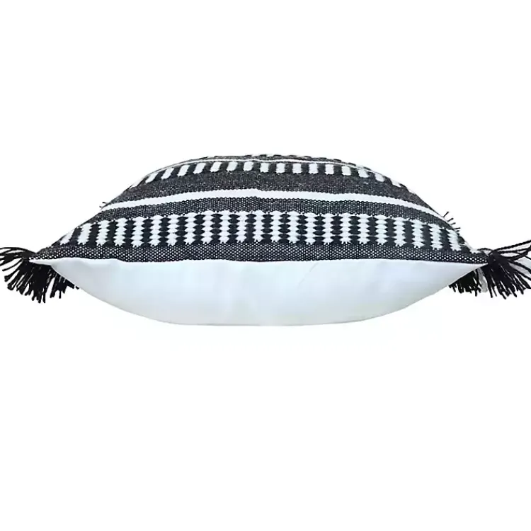 Pillows>Kirklands Home Black Dash Stripe Indoor/Outdoor Pillow