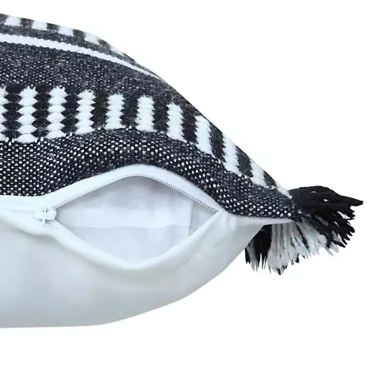 Pillows>Kirklands Home Black Dash Stripe Indoor/Outdoor Pillow