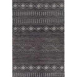 Kirklands Home Diamond Jute Area Rug, 5x7 Black New