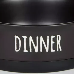 Kirklands Home Dinner & Drinks 2-pc. Pet Bowl Set, 4 in. Black Hot