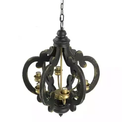 Kirklands Home Black Distressed Gold Chandelier Clearance