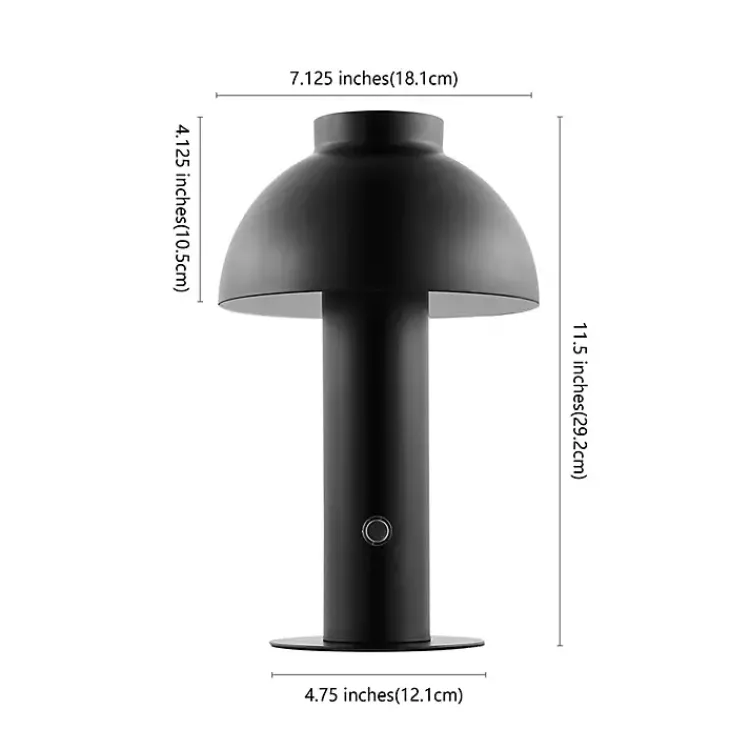Kirklands Home Dome LED Cordless Table Lamp, 12 in. Black Online