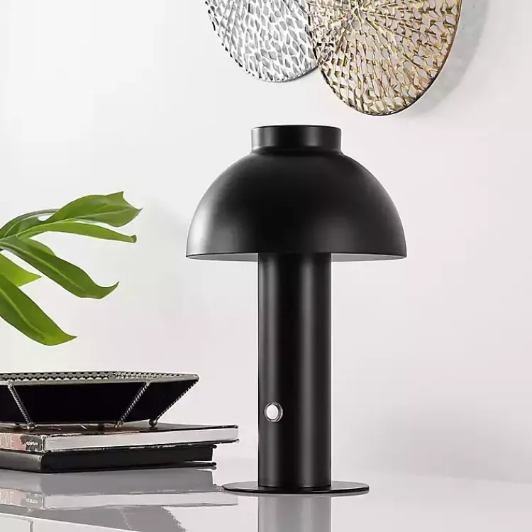 Kirklands Home Dome LED Cordless Table Lamp, 12 in. Black Online