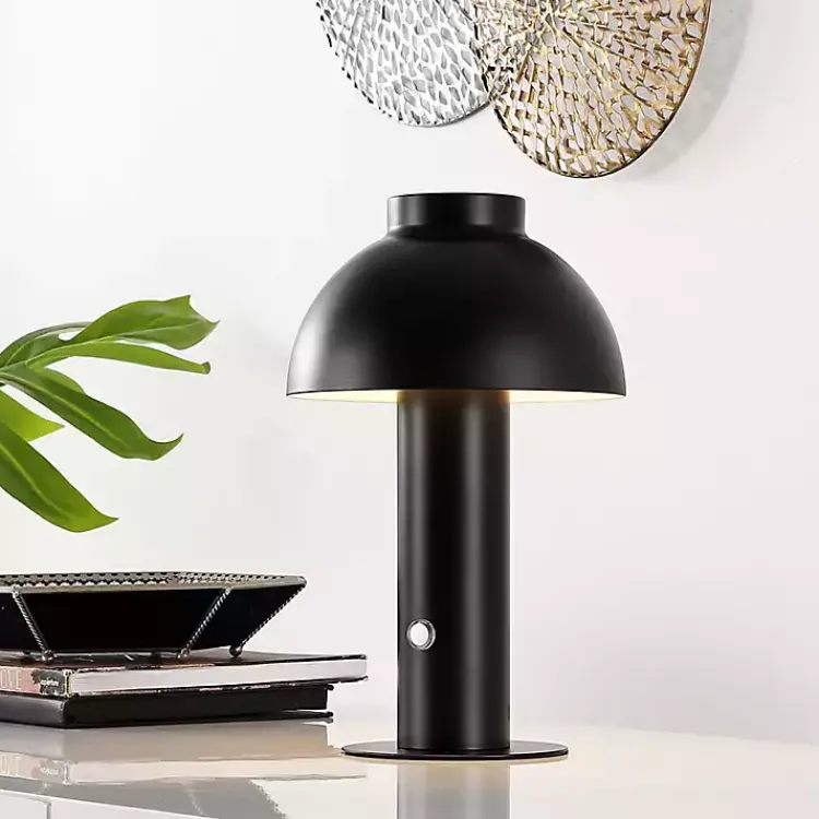Kirklands Home Dome LED Cordless Table Lamp, 12 in. Black Online