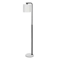 Kirklands Home Black Downbridge Marble Base Floor Lamp White Best
